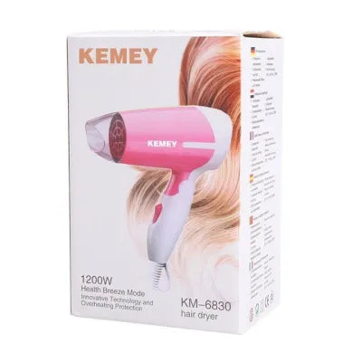 Kemey hair dryer KM-6830 foldable hair dryer for student and travel