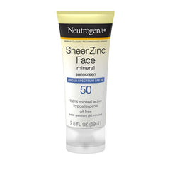 Neutrogena Sheer Zinc Mineral Sunscreen Lotion With Broad Spectrum Spf 50 59Ml