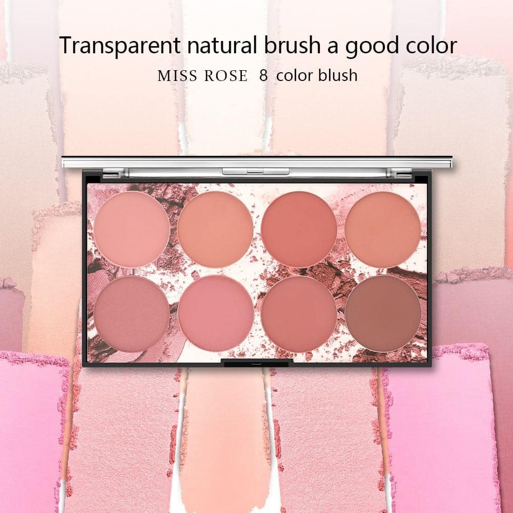 8 Color MISS ROSE Blush Palette